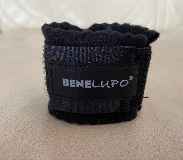 BENE LUPO® Krallenschutz-Bandage mit Fleece-Polster, schwarz, Windspiel bis Greyhound-Größen