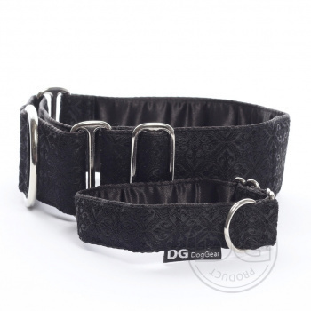 Halsband Martingale Renaissance Brocade Black, DG DogGear, versch. Größen