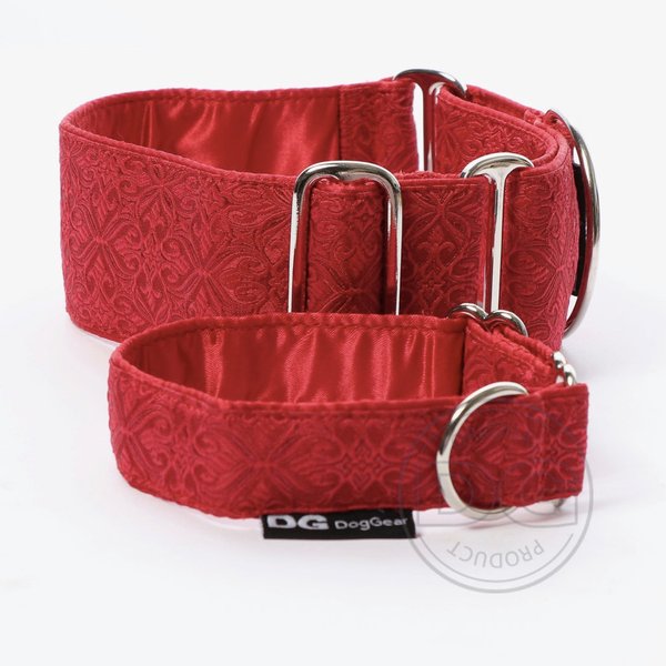 Halsband Martingale:   Renaissance Brocade Red DG DogGear   verschiedene Größen