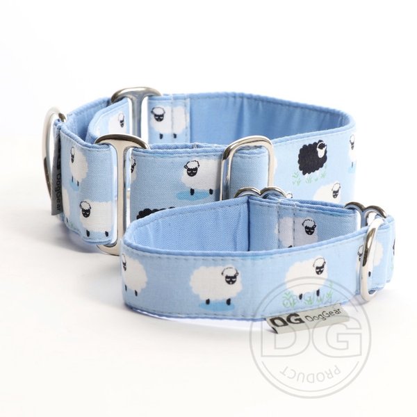 Halsband Martingale:   Sky Blue Sheep   DG DogGear   verschiedene Größen, Angebot