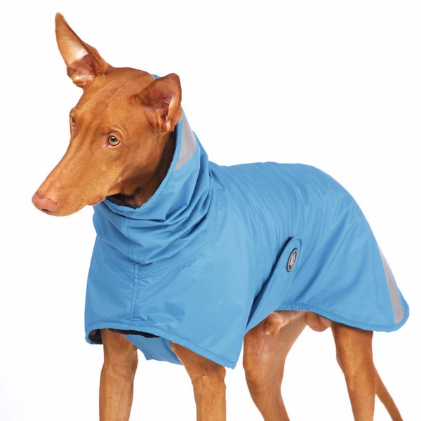 Bishaarah, Übergangsmantel mit Brustlatz, SOFA Dog Wear, S2 - L2, Rutenausschnitt,camo/grau,hellblau
